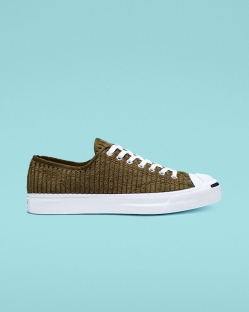 Converse Jack Purcell Wide Wale Cord Férfi Rövidszárú Fekete/Fehér/Olivazöld | GWERJZL-HU